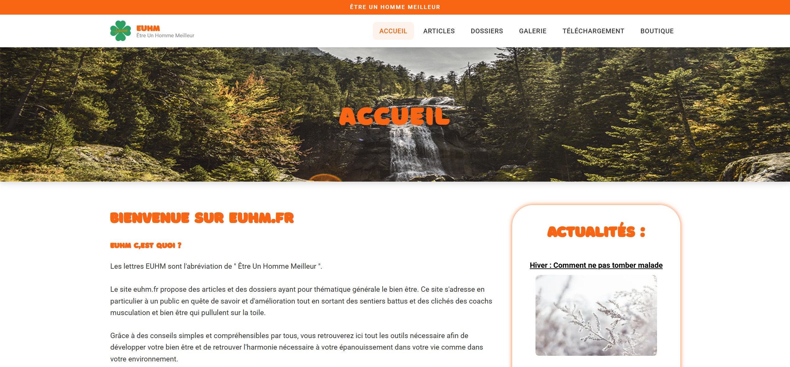 EUHM — Plateforme bien-être masculin